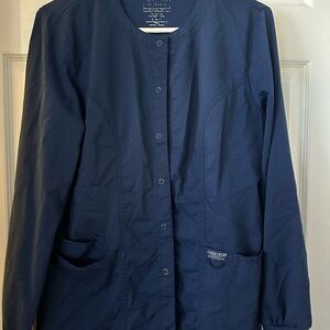 Cherokee Navy Blue scrub jacket size small